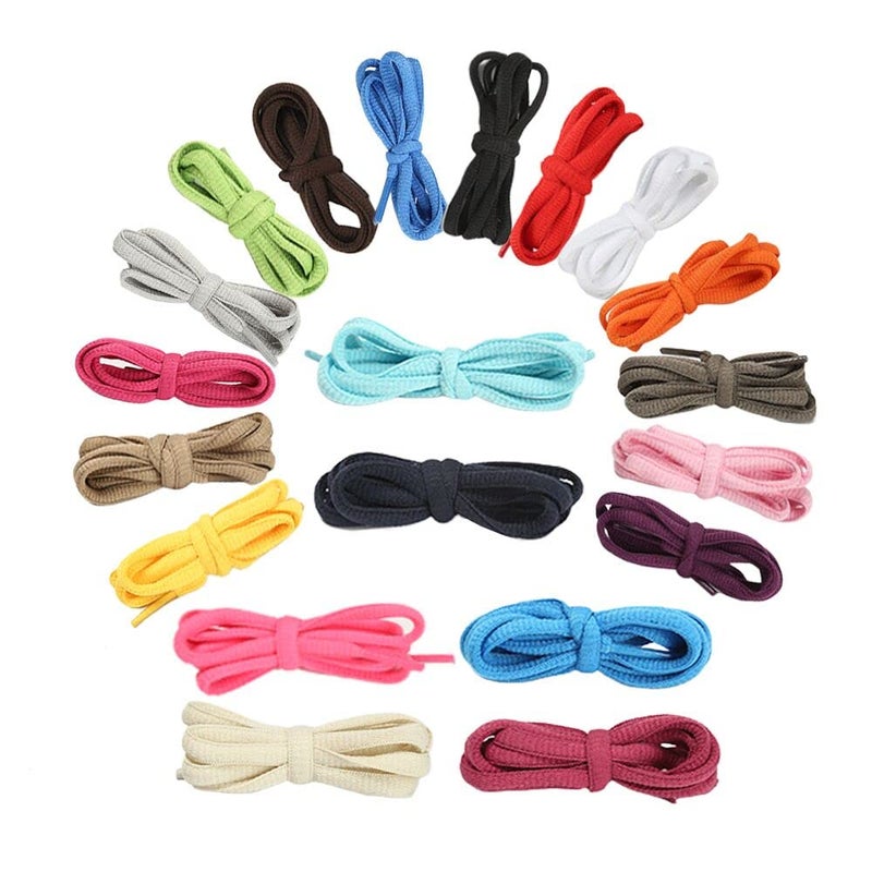 Chunney 20 pairs Athletic 45 Inch SHOELACES Sport Sneaker Boots Shoe Laces Strings (Oval) - Image 1